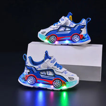 Load image into Gallery viewer, Spring Kids Shoes New Fashion Versatile Casual Shoe Anti Slip Cartoon Car Boy Shoe LED Lights Simple Trendy Sneakers Кроссовки
