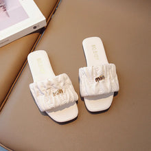 Load image into Gallery viewer, Summer Children's Shoes 2024 Children's flip-flops Women's Treasure candy-colored Princess flip-flops Girls' square toe slippers
