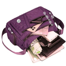 Load image into Gallery viewer, Women's Nylon Multi-Compartment Crossbody Bag
