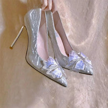 Load image into Gallery viewer, Women's Silver &amp; Gold Stiletto Heel Wedding Party Pumps
