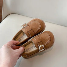 Load image into Gallery viewer, Spring Autumn New Children Shoes Simple Solid Color Girls Leather Shoes Causal Soft Moccasins Fashion Versatile Kids Flat Shoes
