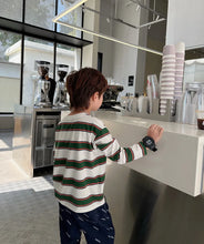 Load image into Gallery viewer, 2025 autumn Children Clothes Girls Long Sleeves Bottoming Shirts Cool Boys Stripe Cotton T-shirt Teen Loose Casual 2-7y Kids Top
