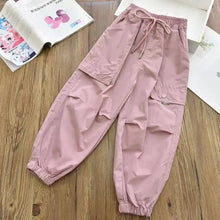 Load image into Gallery viewer, Spring Clothes Fashionable Kids Cargo Joggers Elastic Ankle Pants Casual Trousers Light Breathable Summer Trendy Outfit
