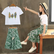 Load image into Gallery viewer, Summer 2023 Baby Girls Clothes Sets Outfits Kids Clothes Short Sleeve +Pants Children Clothing Set 3 4 5 6 7 8 9 10 11 12 Years
