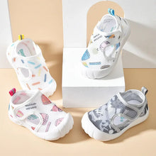 Load image into Gallery viewer, Summer Breathable Air Mesh Kids Sandals 1-4T Baby Unisex Casual Shoes Anti-slip Soft Sole First Walkers Infant Lightweight Shoes
