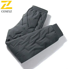 Load image into Gallery viewer, Winter Down Cotton Pants Men's Casual Waterproof Zipper Pocket Thickened Wool Warm Pants Jogger Outdoor Cold-proof Ski Pants 7XL

