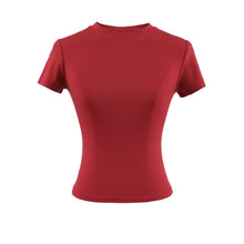 Load image into Gallery viewer, Women's Slim Crew-Neck Cropped Tee
