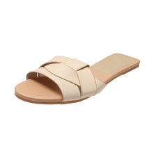 Load image into Gallery viewer, Summer Women Slippers Fashion Outdoor Casual Breathable Flat T-shape Soft Comfortable Heels Shoes Open Toe Sandals Slides Women
