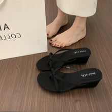 Load image into Gallery viewer, Summer Women Fashion Slippers Female Casual Clip Toe Wedges Heel Dress Slides Ladies Outdoor Beach Vacation Sandalias Shoes
