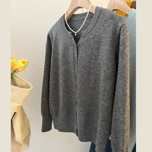 Load image into Gallery viewer, 2026 New Fashion Women's Fleece Knit Loose Short Cashmere Sweater Round Neck Warm Korean Sle Casual Female Sweater Top Cloting
