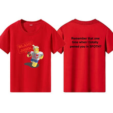Load image into Gallery viewer, Blame John Printed Teenage Tops T-shirt Boys Girls Summer Casual Funny Fashion O-Neck Short Sleeve Children Colorful Clothing

