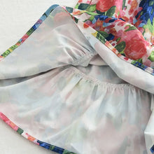 Load image into Gallery viewer, Summer Fashion 3-7 Years Girl Print Dresses with A Bag 2Pcs Set Floral Suspender Kids Casual Clothes
