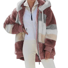 Load image into Gallery viewer, Oversized Jacket for Women Coat 2025 Autumn Winter Warm Plush Pocket Hooded Streetwear Loose Lady Zipper Cashmere Outerwear Coat
