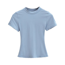 Load image into Gallery viewer, Women's Slim Crew-Neck Cropped Tee

