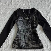 Load image into Gallery viewer, Women's Hip hop 90s Vintage Punk T-Shirt autumn Streetwear Sexy Short Sleeve Gothic Slim Crop Top Hotgirl Casual Femme Tee y2k
