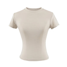 Load image into Gallery viewer, Women's Slim Crew-Neck Cropped Tee
