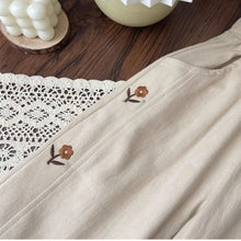 Load image into Gallery viewer, 2026 Spring Children Casual Pants 2-6T Girls Flower Embroidery Cotton Trousers Kids Elastic Waist Outdoor Pants Baby Girl Cloth
