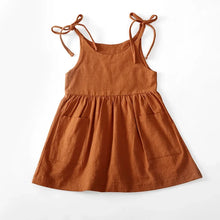 Load image into Gallery viewer, Girls' Solid Cotton Sleeveless Sundress
