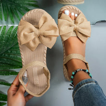 Load image into Gallery viewer, Women's Bow Tie Flat Beach Sandals
