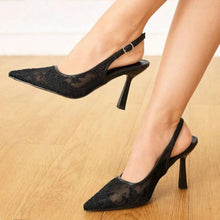 Load image into Gallery viewer, Women's Elegant Lace High Heel Pointed Toe Dress Sandals
